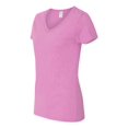 thumbnail image 2 of T-Shirt à Col en V pour Femmes en Coton Épais, L, Orchidée Radiant Chiné, 2 of 3