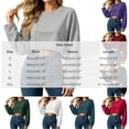 thumbnail image 4 of cocolona Womens Cropped Sweatshirts Crew Neck Long Sleeve Pullover Tops Loose Casual Solid Color Thin Sweatshirts, 4 of 5