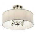 thumbnail image 5 of Meyda Tiffany 200594 Cilindro 4 Light 24" Wide Semi-Flush Drum Ceiling Fixture - Nickel, 5 of 6