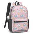thumbnail image 2 of Unicorn and Cloud Pink Pattern 17" Waterproof Oxford School Backpacks for Teens, S-Shape Padded Straps, for School, Travel, Hiking, Camping, 2 of 5