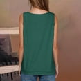 thumbnail image 5 of Wyobmus Tank Tops for Women Loose Fit Pleated Round Neck Tunic Shirts Casual Sleeveless Banded Bottom Tops S-2X B-Green, 5 of 6