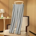 thumbnail image 6 of ShaoRunShi Maternity Cotton Pants Soft Pregnancy High Waist Wide Leg Lounge Pants Comfort Over The Belly Maternity Pajama Pants, 6 of 6