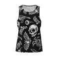 thumbnail image 3 of Haiem Skull bird bat spider Men Workout Tank Top Gym Bodybuilding Sleeveless Muscle T Shirts Athletic Tank Breathable Workout Shirt-X-Large, 3 of 8