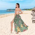 thumbnail image 6 of FORMRS Womens Long Sarong Beach Wrap Semi-Sheer Bikini Skirt Bathing Swimsuit Cover Up, Yellow Christmas Gingerbread, 6 of 7