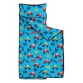 thumbnail image 2 of Monster Cartoon Truck Blue Pattern Teens Toddler Nap Mat with Pillow, Sleeping Mat Bag for Preschool Daycare 50"x20", 2 of 6