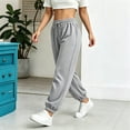 thumbnail image 4 of FSYBOA Girls Sweatpants with Pockets, Drawstring Relaxed Fit Casual Elastic Bottom Kids Fall Joggers Pants Gray Size 7-8T, 4 of 8