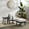 thumbnail image 2 of Afuera Living Transitional Aluminum/Fabric Outdoor Ottoman in White/Black, 2 of 17