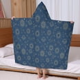 thumbnail image 5 of Blue Sun Moon Cloud Star Pattern Hooded Bath Towel，60"x35" for Ages 3 To 12 Kids, Quick Dry Lightweight Soft Microfiber Hood Beach Towel Cover Up for Kids, 5 of 7