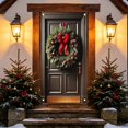 thumbnail image 5 of Ouuluon Festive Christmas Door Cover, 35x71 inch Holiday Curtain for Front Door Wall Party Decoration, 5 of 7