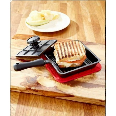6 In Panini Cast Iron Pan Sandwich Lodge Breakfast Fry Mini Baking Bread With Press Pie Roasting Pancake Cooking Pans Kitchen Grill Cheap Tools Cookware Cooking Griddle For (Best Bread For Panini Press)