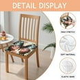 thumbnail image 2 of Vintage Butterfly and Flower Seat Covers for Dining Room Chairs Set Of 4,Stretch Printed Washable Chair Seat Cover with Elastic Ties and Button,Removable Waterproof Couch Cushion Covers, 2 of 6
