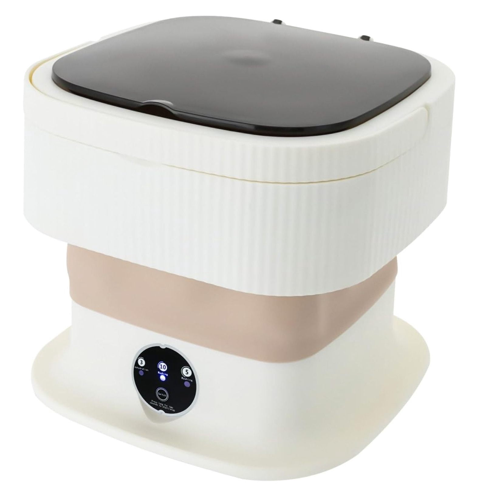 Portable Washing Machine,10 L Foldable Mini Washer with Turbine 3 Wash Modes for Apartments Travel Dorms RV Lightweight Compact Laundry for Underwear ()