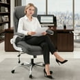thumbnail image 5 of EOP Executive High Back Office Chair, Adjustable Heavy Duty Chair with Flip up Armrest, 500LBS Big and Tall Computer Chair with Lumbar Support, Fabric Desk Chair with Extra Wide Cushion, Gray, 5 of 9