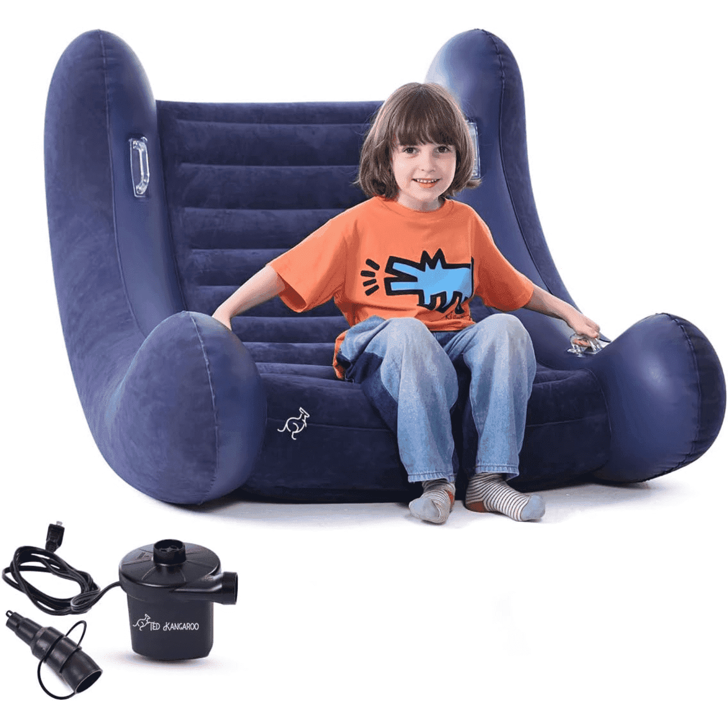 **TED KANGAROO AIR Cloud Rocker Inflatable Sensory Chair for Kids, Indoor Rocking Seat with Electric Air Pump**