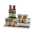 thumbnail image 4 of copco 2555-0189 non-skid 3-tier spice pantry kitchen cabinet organizer, 10-inch, white/gray, 4 of 5