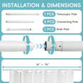 thumbnail image 4 of Yiannan Tension Curtain Rods 16-76 Inches,Spring Adjustable White Curtain Rod for Bathroom,Windows,Kitchen,Doorway,Cupboard Bars, 4 of 8