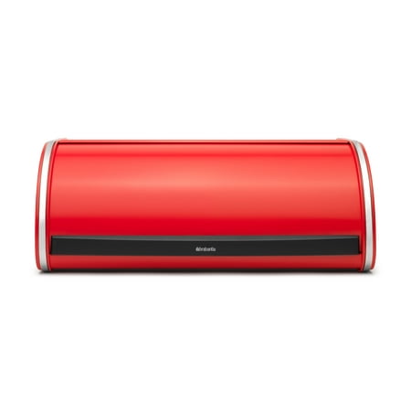 Brabantia Bread Bins - Brabantia Roll Top Bread Box with Flat Top, Passion Red