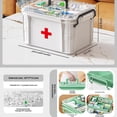 thumbnail image 3 of Extra-Large White Multi-Layer Medicine Organizer: Transparent Storage Box for Home & Healthcare Use, Durable Plastic Construction, Easy-Clean Surface, Ideal for Emergency Medication & Essential, 3 of 6