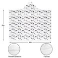 thumbnail image 3 of Wearable Blanket,White Cartoon Unicorn Cloud Heart Pattern Hooded Wearable Flannel Blanket for Adults & Teens with Buckle,Winter Poncho Shawl Wrap Cape,50"x60", 3 of 5