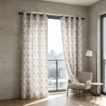 thumbnail image 6 of PYURTEP Boho Curtains, Semi-Blackout Sheer Curtains, Green Textured Drapes with Colorful Bohemian Print for Bedroom, Living Room, Boho Decor, 6 of 6