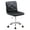 Black, variant on VECELO Armless Office Desk Chair, Silent Wheels, Height Adjustable PU Leather 360 Swivel Task Chairs, White