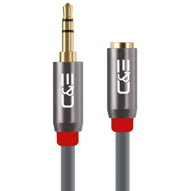 3.5mm aux Écouteurs Rallonge Câble 3 Pieds (1 Mètres) 3.5mm Mâle à 3.5mm  Femelle Stéréo Rallonge Câble Audio 3 Pieds (1M) 