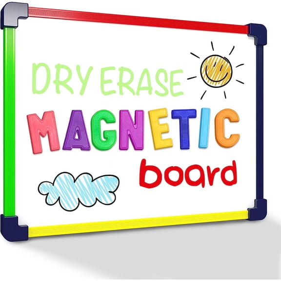 Colored Frame Magnetic Dry Erase White Board 9" X 12" WHITEBOARD