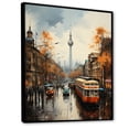 thumbnail image 2 of Designart "Skyline In Germany Berlin wall decor II" Germany Floater Framed Canvas Wall Art, 2 of 7