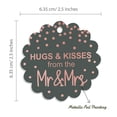 thumbnail image 6 of Inkdotpot 50 Pack Real Rose Gold Foil Paper Tags Hugs & Kisses From The Wedding Favor Hang Tags, 6 of 6