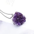 thumbnail image 2 of Amethyst Cluster Pendant Healing Stones,Quartz Gemstone Divination Spiritual Meditation Necklace for Witchcraft(Purple Crystal,Irregular), 2 of 7