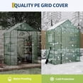 thumbnail image 4 of Kicctian 57x29x76 in Walk-in Greenhouse, Galvanized Steel Frame, with Door & 2 Windows, 4 Shelves, Garden Hot House for Yard, Indoor, Backyard, Green, 4 of 8