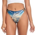 thumbnail image 1 of Balery Sunset Airplane Travel View Tangas de Algodón para Mujer con Estampado – Ropa Interior Sexy, Transpirable, G-string-Medium, 1 of 6