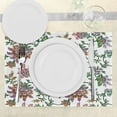 thumbnail image 3 of Ambesonne Flower Place Mats Set of 4, Vintage Floral Ornaments, Standard Size, Multicolor, 3 of 6
