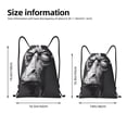 thumbnail image 2 of Gaeub Monochrome Giraffe Expression Drawstring Backpack Bag Sport Gym Sackpack Heavy Duty String Backpack for Men Women-Medium, 2 of 6