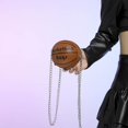 thumbnail image 3 of Monedero Mini Bolso Cadena En Forma Baloncesto para Mujeres Y Niñas, 3 of 9