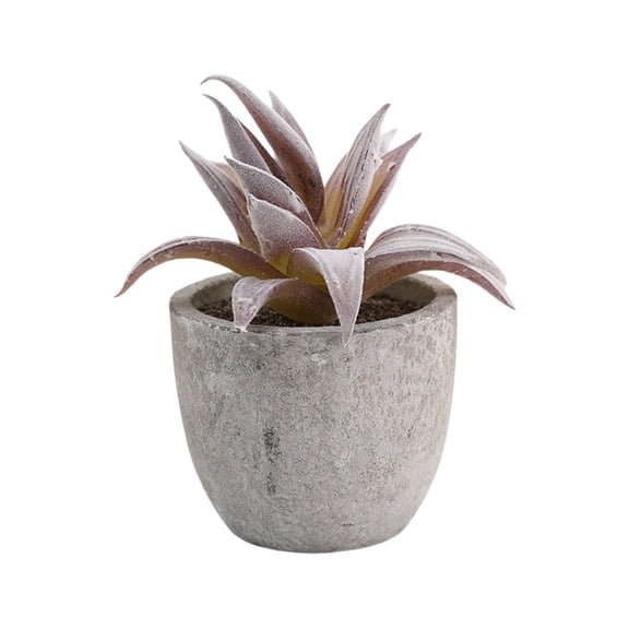 Leodye 1PCS Small Artificial Plastic Potted Plant with Pot Simple Desktop Greenery Ornament for Kitchen Bar office Indoor Home Decor -2.7x2.6x2.6in