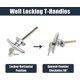 thumbnail image 4 of 1 Set Universal Garage Door Keyed T-Handle Lock Kit Shed Door, 4 of 5