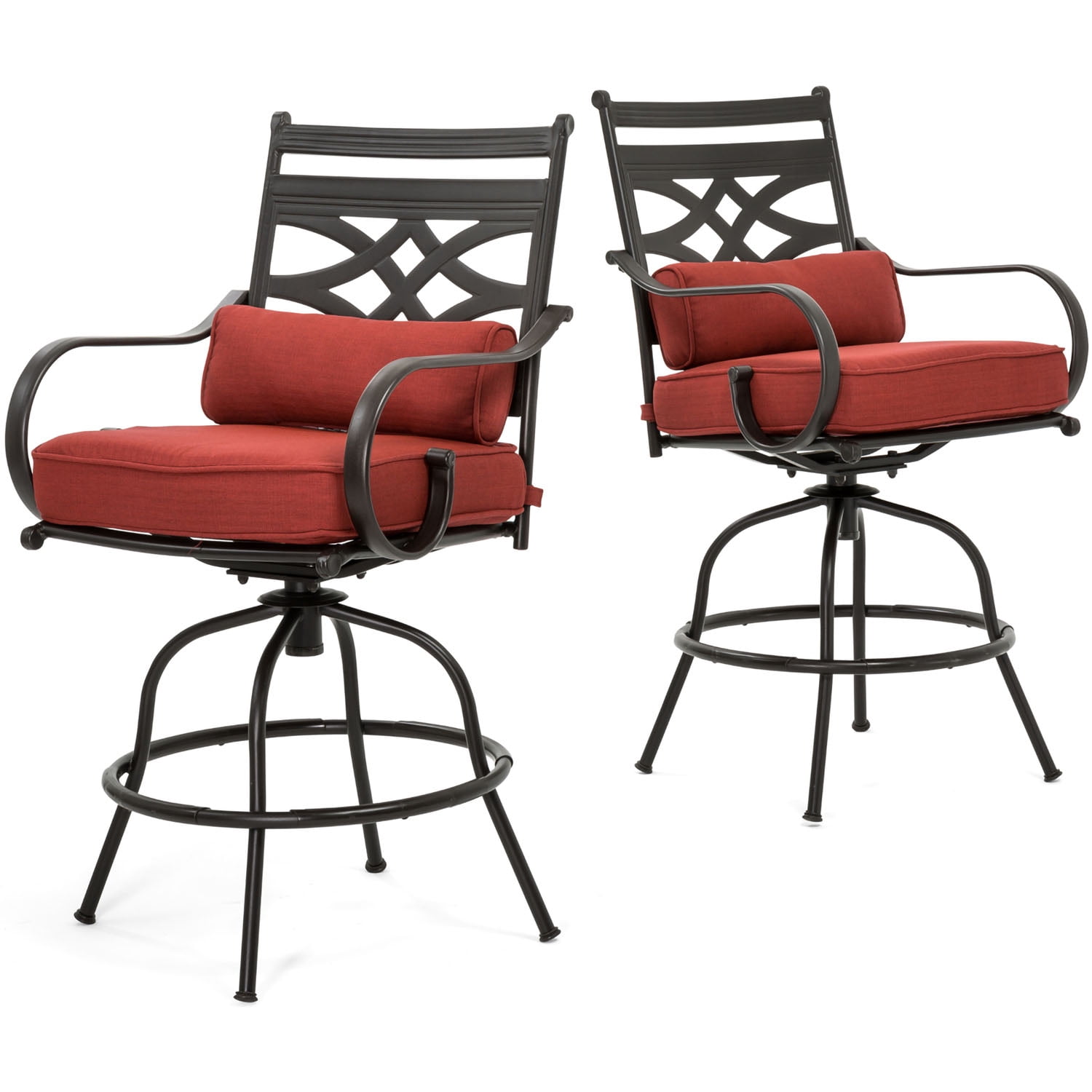 Hanover Montclair 5-Piece Steel Outdoor Counter-Height Patio Dining Set with Bar Table, Seats 4