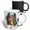 Multicolor, variant on 3drose, Image of Crocodile Says Mardi Gras Time on Purple Gold Balloons, 11oz Two-tone Red Mug