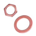 thumbnail image 4 of Paquete tuercas y arandelas CUTICAT para macetas de guitarra de 3/8 de cobre rojo, 4 of 8