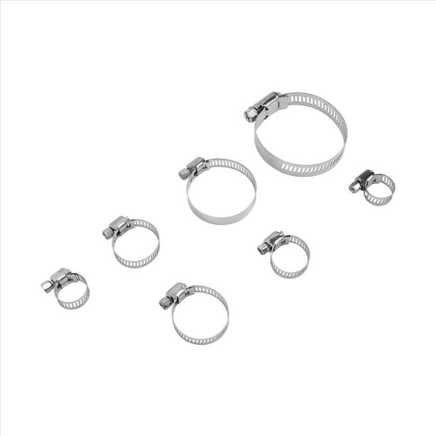 80 Piezas Clips de Manguera Abrazaderas de Tubo Abrazadera de de Acero Inoxidable de 8 Mm-51 mm Juego de Abrazaderas de Manguera Clip de Tubos Automotrices Herramienta Fija