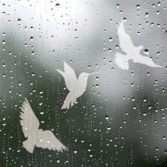 16 Piezas Adhesivos para Ventanas Colibrí Anticolisión Pegatinas para Ventanas para Calcomanías Prevención de Golpes de Aves