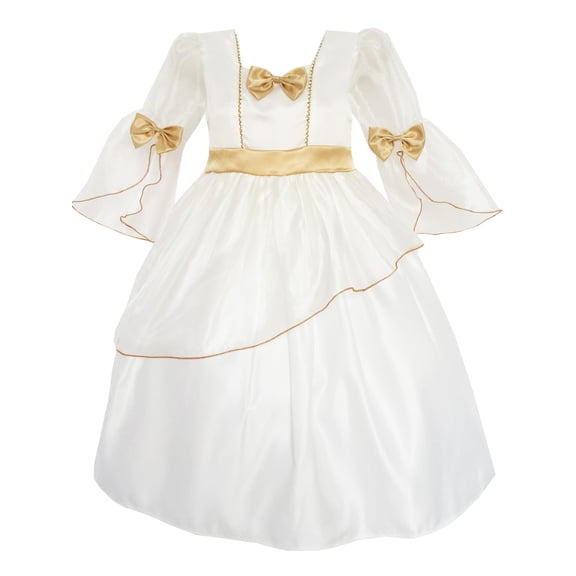 Flower Girl Dress Champagne Bow Tie Tulle Wedding Bridesmaid 4