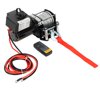Seyurigaoka 3000 LBS Single Line Electric Winch for ATV with Roller Fairlead Mounting Plate and Wireless Remote