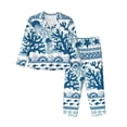 thumbnail image 1 of Fotbe Sea Underwater Jellyfish Conjunto de Pijama de Manga Larga para Mujer con Estampado, Ropa de Dormir de 2 Piezas, Conjunto de Casa Suave y Cómodo con Bolsillos-X-Large, 1 of 7