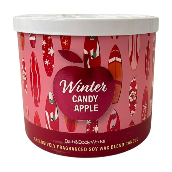 Bath & Body Works Winter Candy Apple Scented 3 Wick Candle 14.5 oz