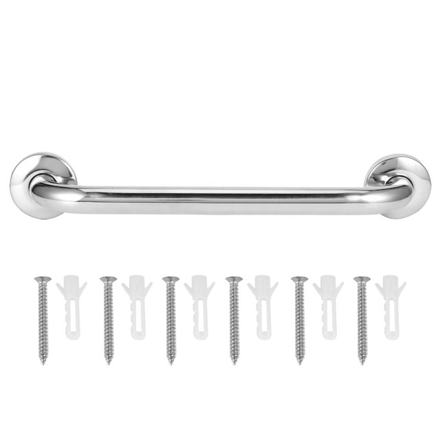 Barra de apoyo de acero inoxidable para bañera e inodoro, 39,5 cm de largo, antideslizante, para ducha y baño