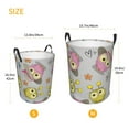 thumbnail image 3 of Sikiie Cartoon Owls Print Round Dirty Clothes Basket, Waterproof Standing Foldable Storage Basket, for Laundry Room, Bedroom, Bathroom Storage-Small, 3 of 6