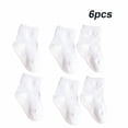 thumbnail image 1 of 6 Pieces Kids Stockings Socks with Nice Elasticity Comfortable Wearing Simple Style Good Craftsmanship Hose Keep Crawing medium white 14-16, 1 of 1