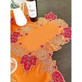 thumbnail image 4 of Fennco Styles Embroidered Sequin Autumn Leaves Placemats 14" W X 20" L, Set of 4 - Terracotta Harvest Foliage Table Mats for Thanksgiving, Holiday, Banquets, Special Occasion, 4 of 5